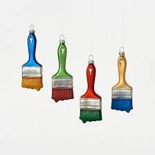 Paint Brush Glass Ornament