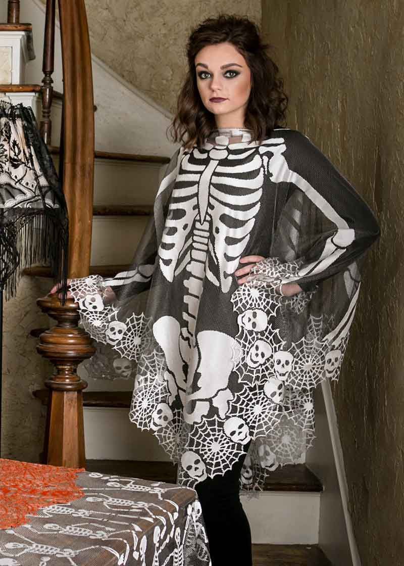 Skeleton 60x60 Pewter Poncho