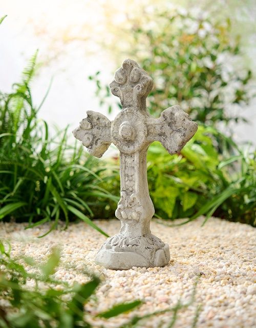 Stone Small Budded Cross