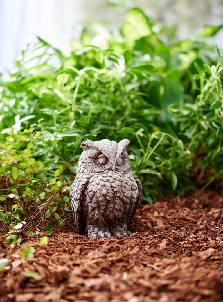 All-Knowing Concrete Garden Owl - Small