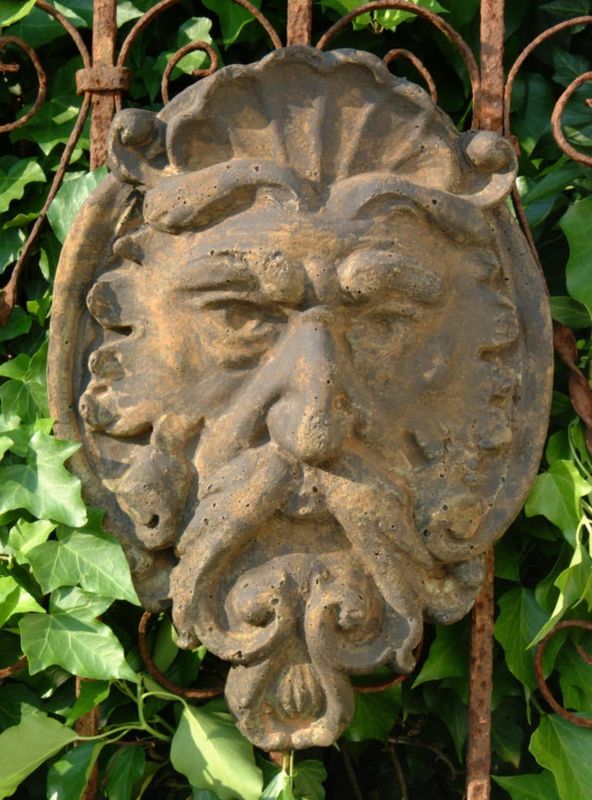 Stone Green Man Plaque
