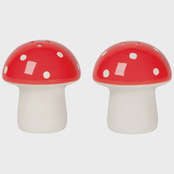 Red Toadstool Salt &amp; Pepper Shakers