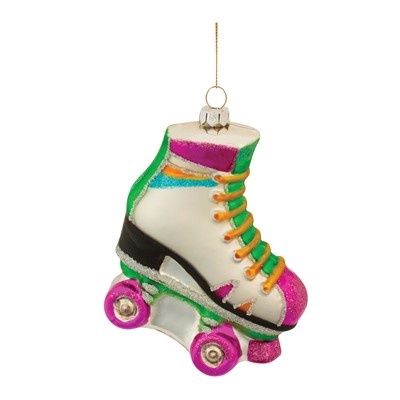Roller Skate Glass Ornament