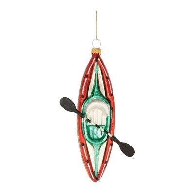 Kayak Glass Ornament
