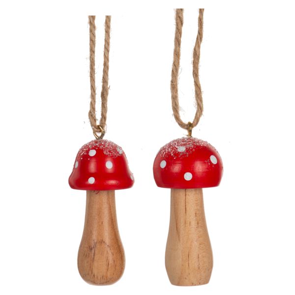 Wooden Mini Mushrooms