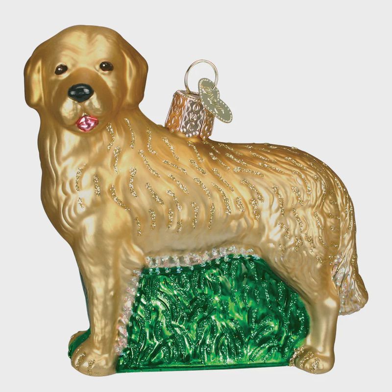 Golden Retriever Glass Ornament