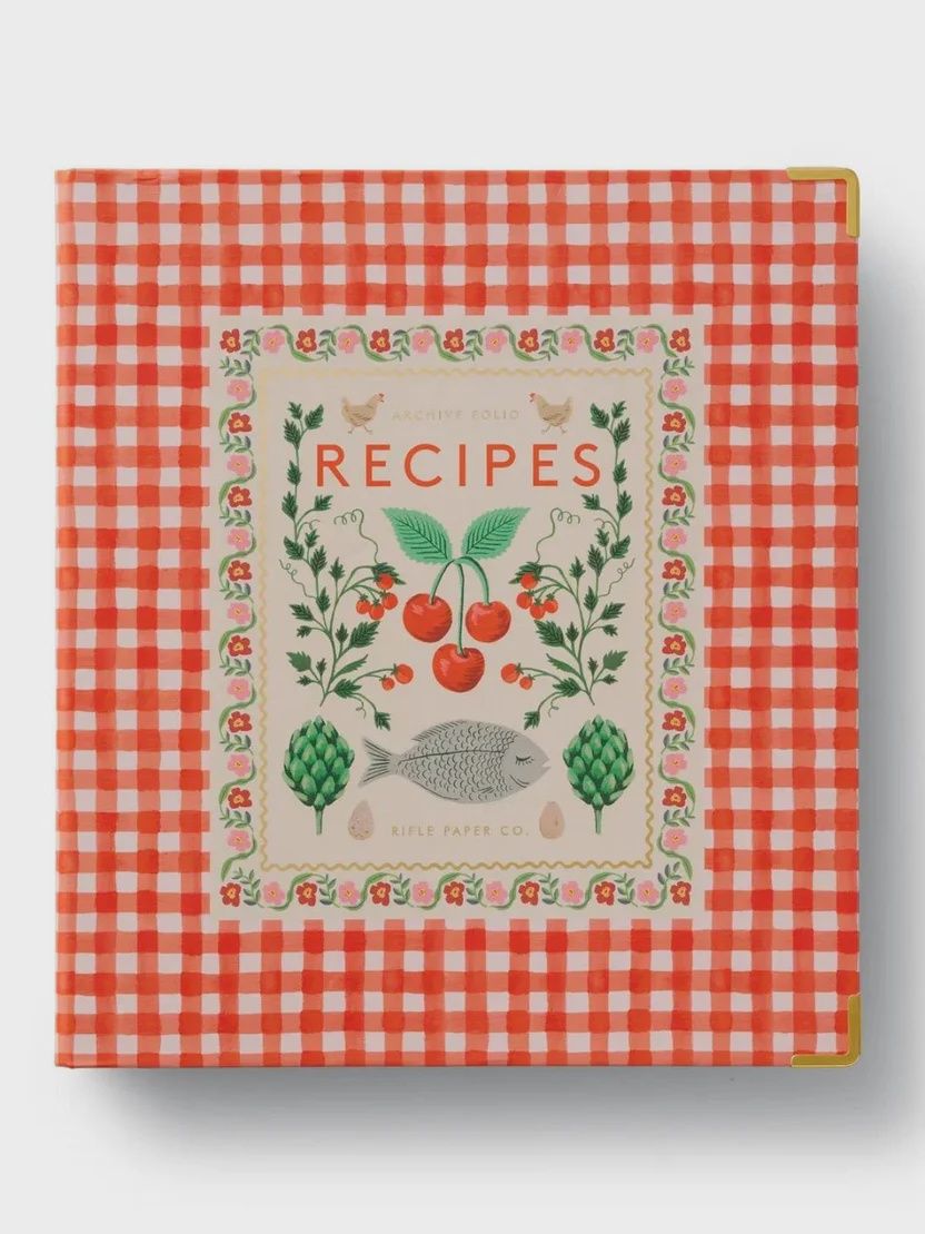 Cherry Framed Recipe Binder