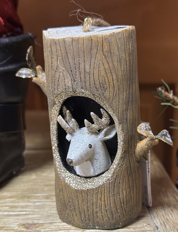 Lighted Log Ornament
