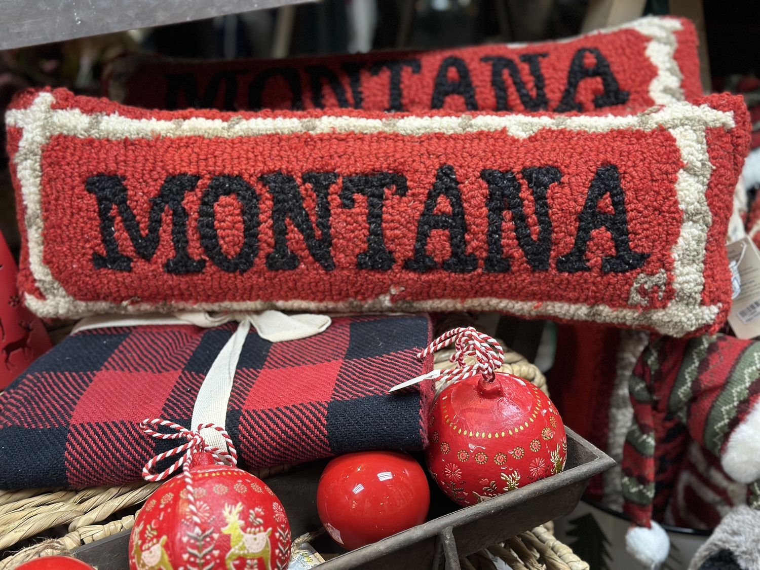 Montana Birch Pillow - Hooked Wool