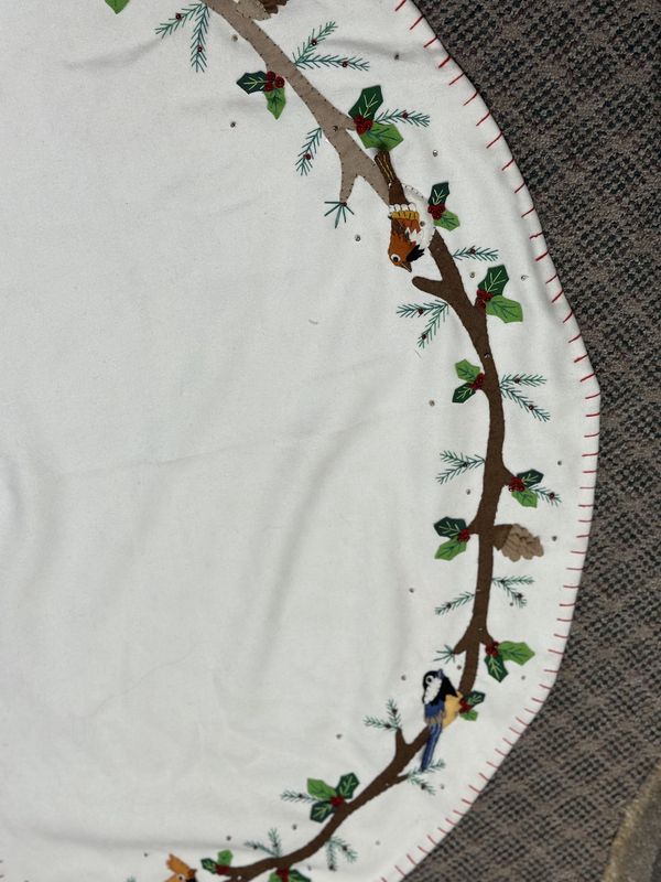 Felt Tree Skirt - Birds Applique