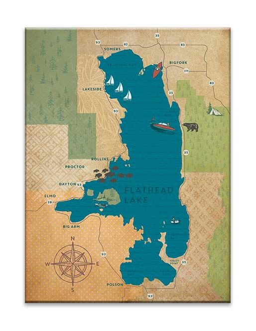 Flathead Lake Sign Designed by Ricci Gertz