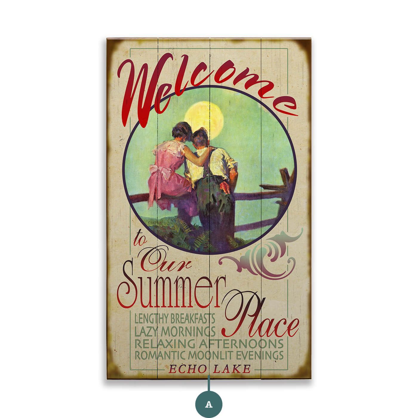 Summer Place in Echo Lake Vintage Sign