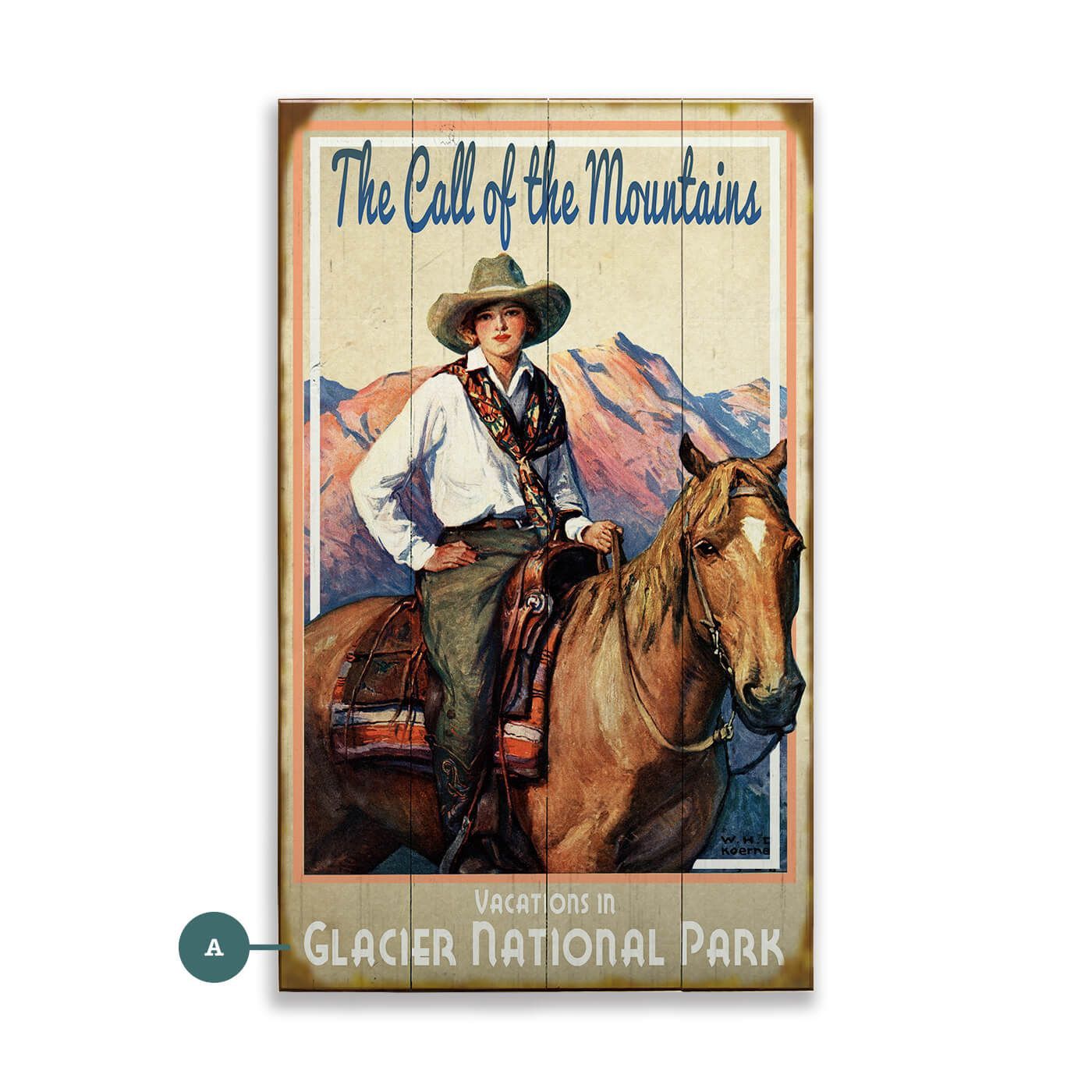 Back Country Cowgirl, Glacier Country, Vintage Sign