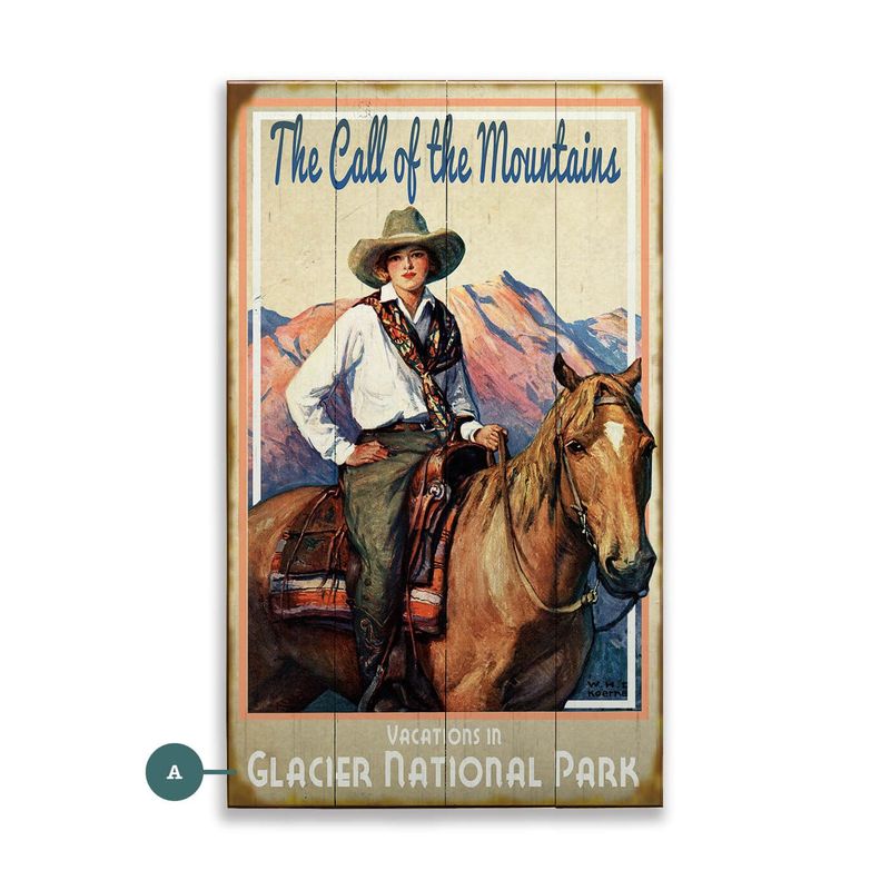 Back Country Cowgirl, Glacier Country, Vintage Sign