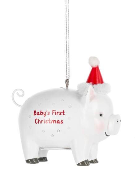 Baby&#39;s 1st Piggy Bank Ornament