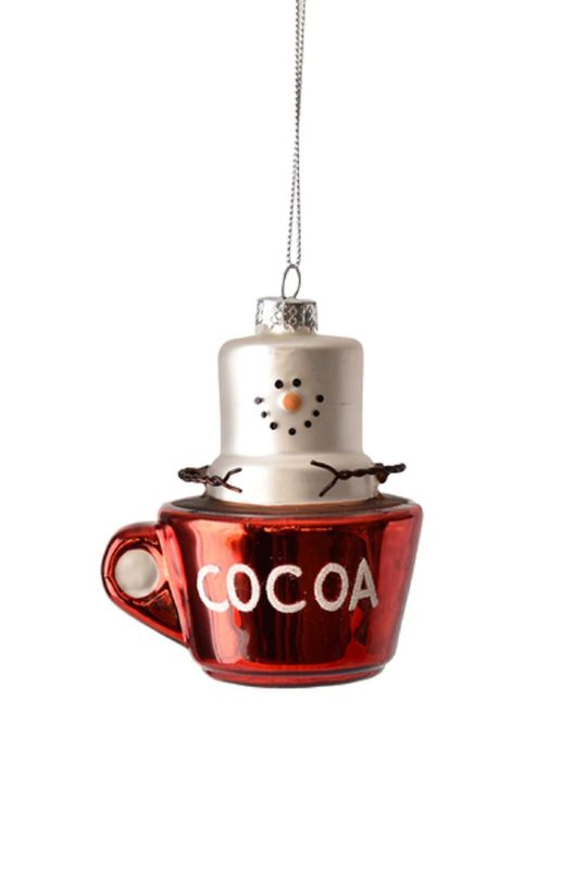 Smiling Marshmallow Hot Cocoa  Ornament