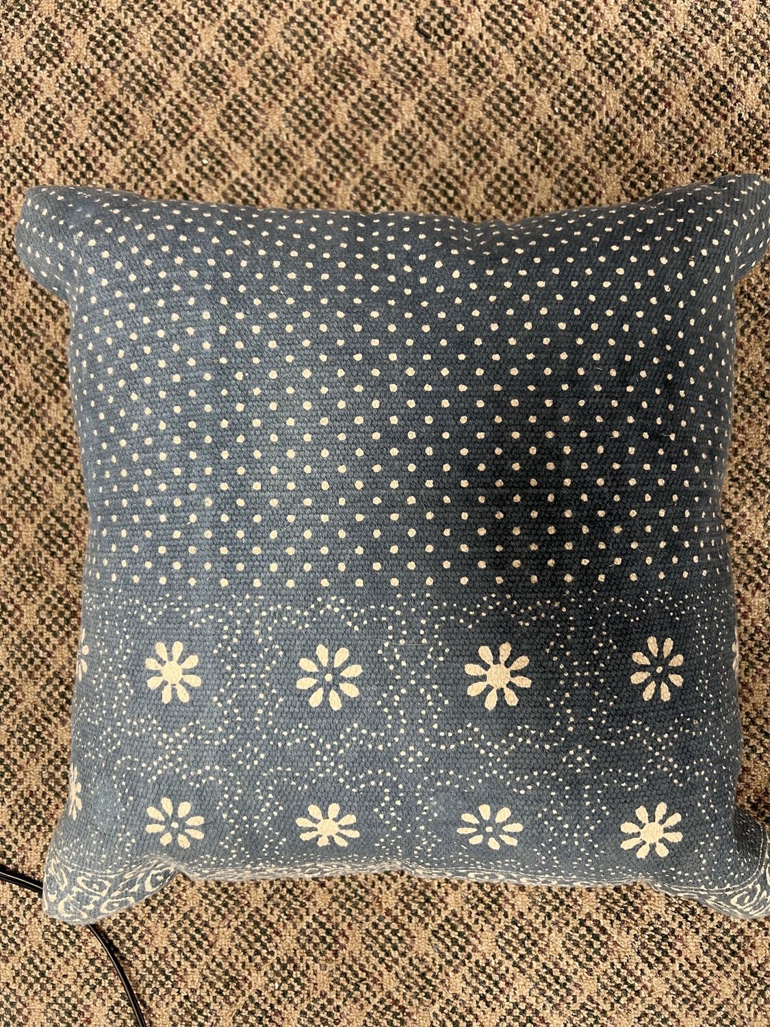 Denim Blue Cottage Pillow