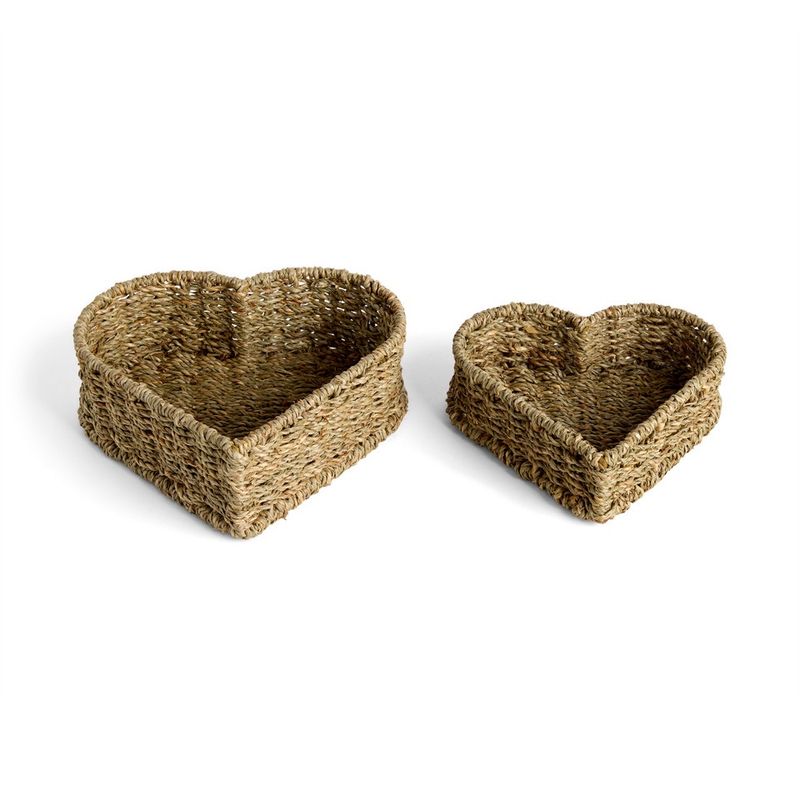 Heart Shaped Baskets, set of 2 Sizes