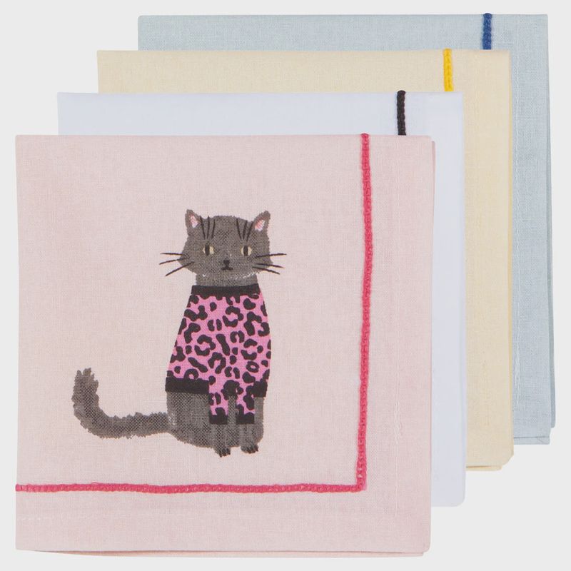 Cloth Cocktail Feline fine Set of 4