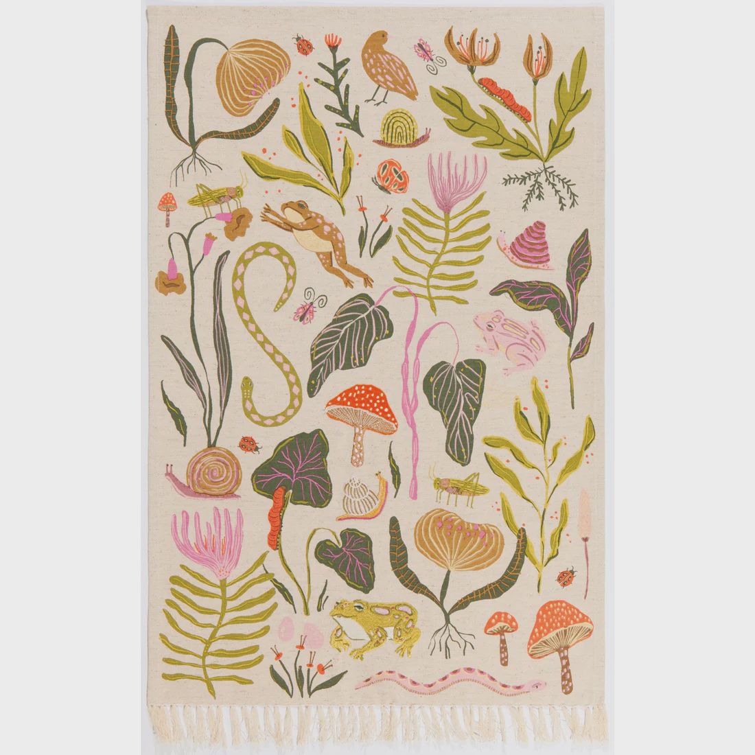 Garden Embroidered Detailed Dishtowel