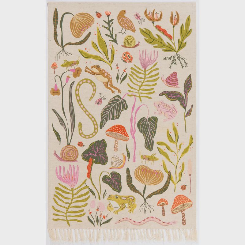 Garden Embroidered Detailed Dishtowel