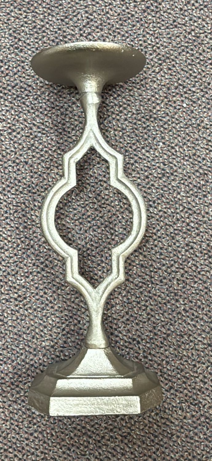 Aluminum Geometric Candle Pillar Holder