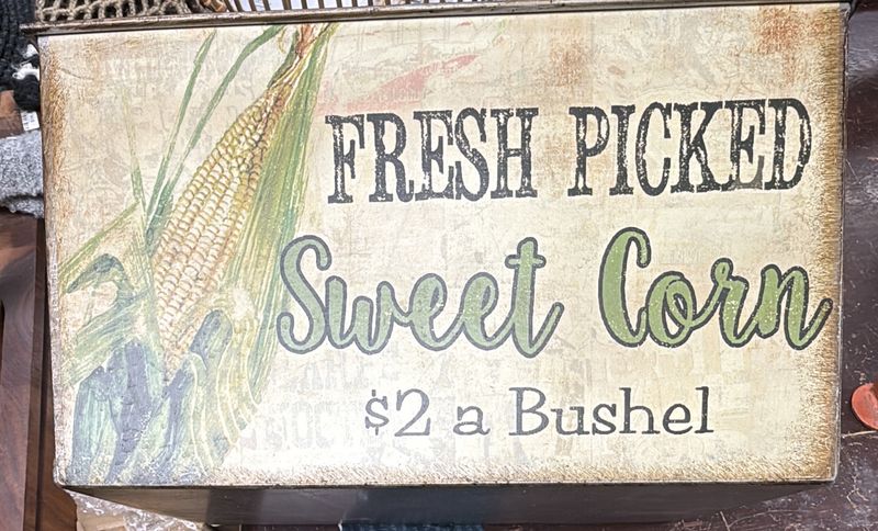 Metal Container - Corn Advertisement