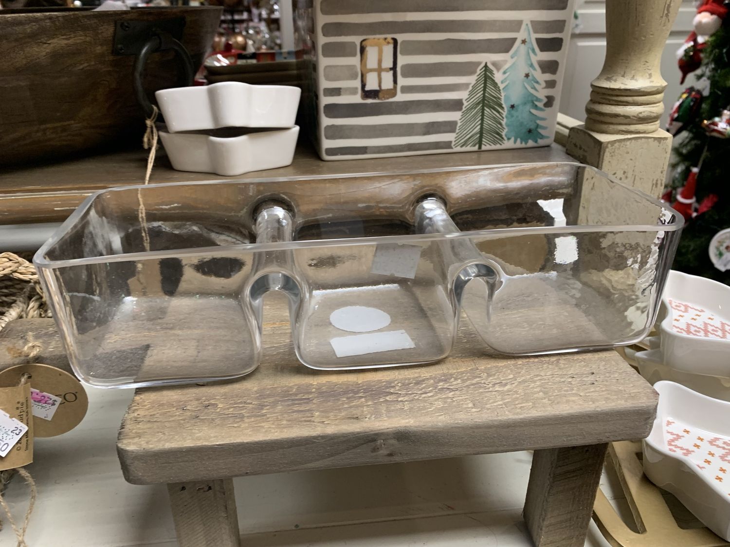 Three Section Tray - Glass