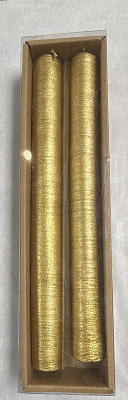 "Goldleaf" Taper Candle - Boxed Pair