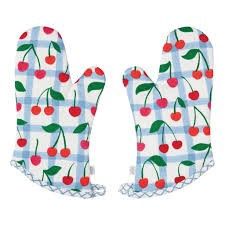 Set of 2 Cherry Oven Mitts