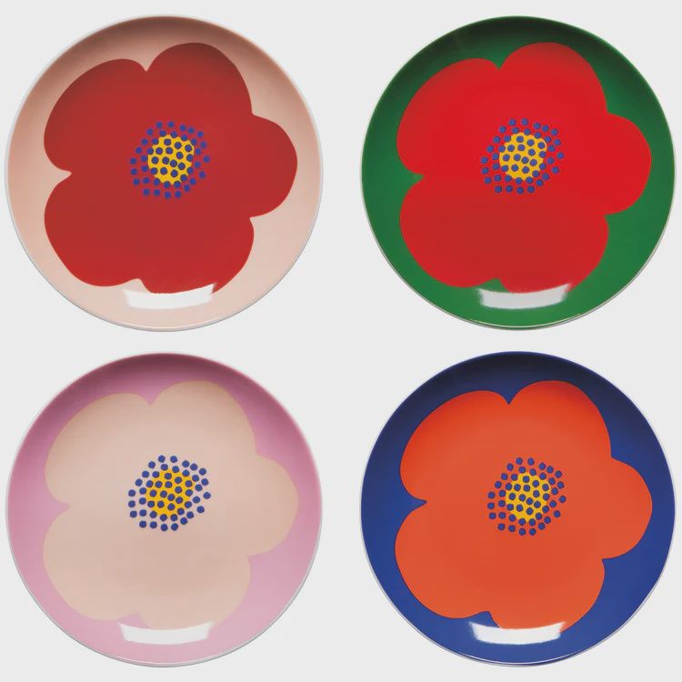 Poppy Appetizer Plates Set of 4