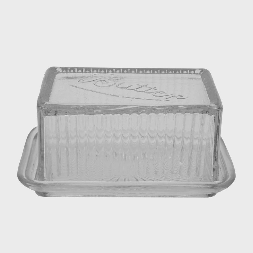Pressed Glass Butter Dish