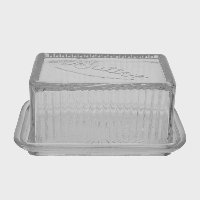 Pressed Glass Butter Dish