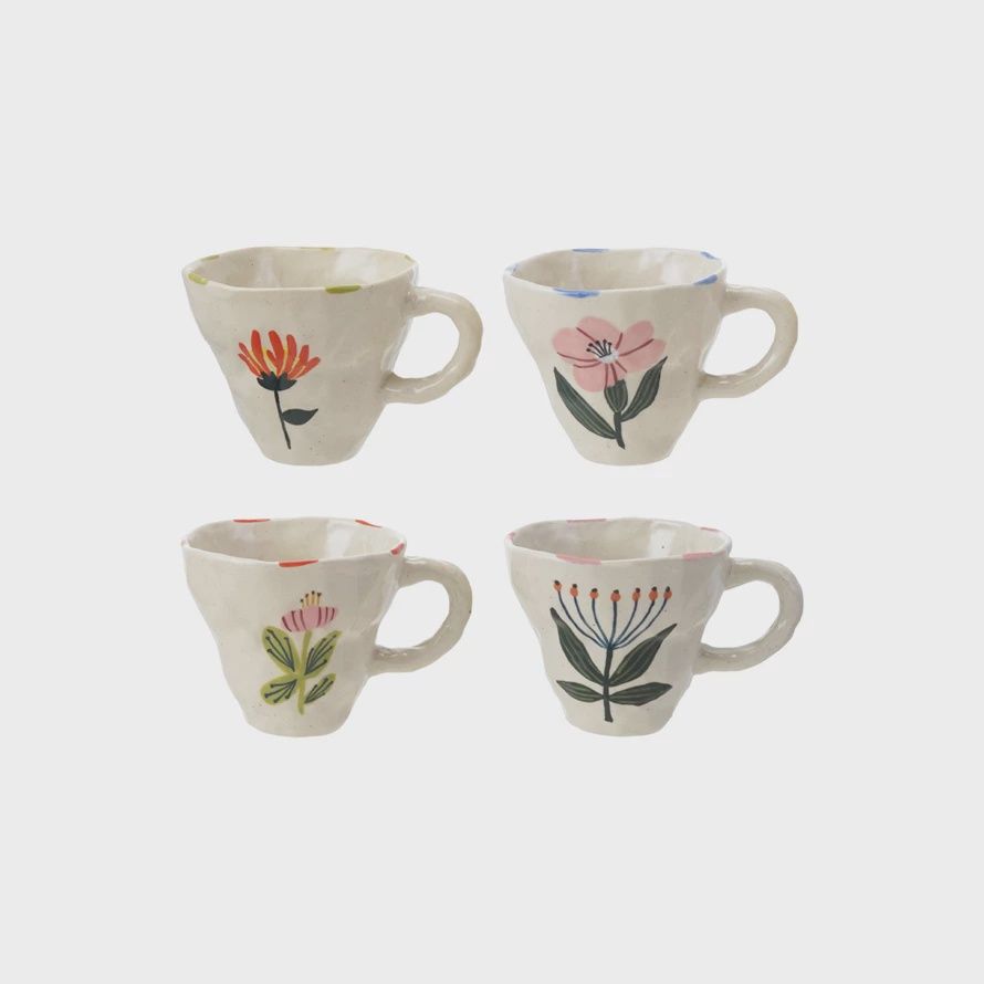 Mug stoneware with flower Image