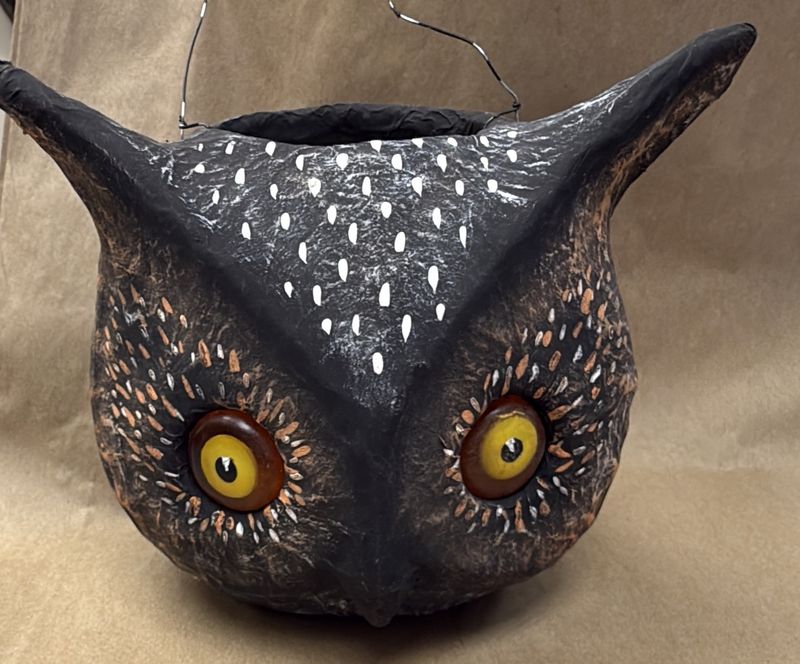 Owl - Vintage Halloween Candy Bucket