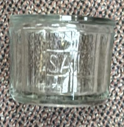 Heavy Glass Salt Jar - Vintage