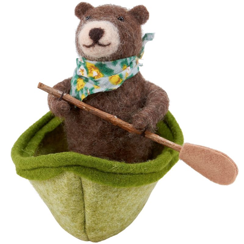 Rowboat Bear -  Felt Ornament
