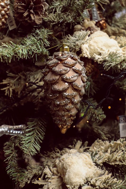 Brown Glass Pinecone Ornament