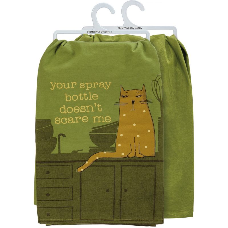 Dish Towel Cat Spray Bottle