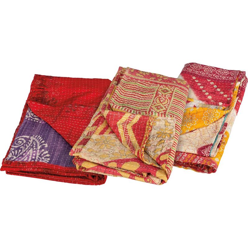 Throw Kantha Multi Colors