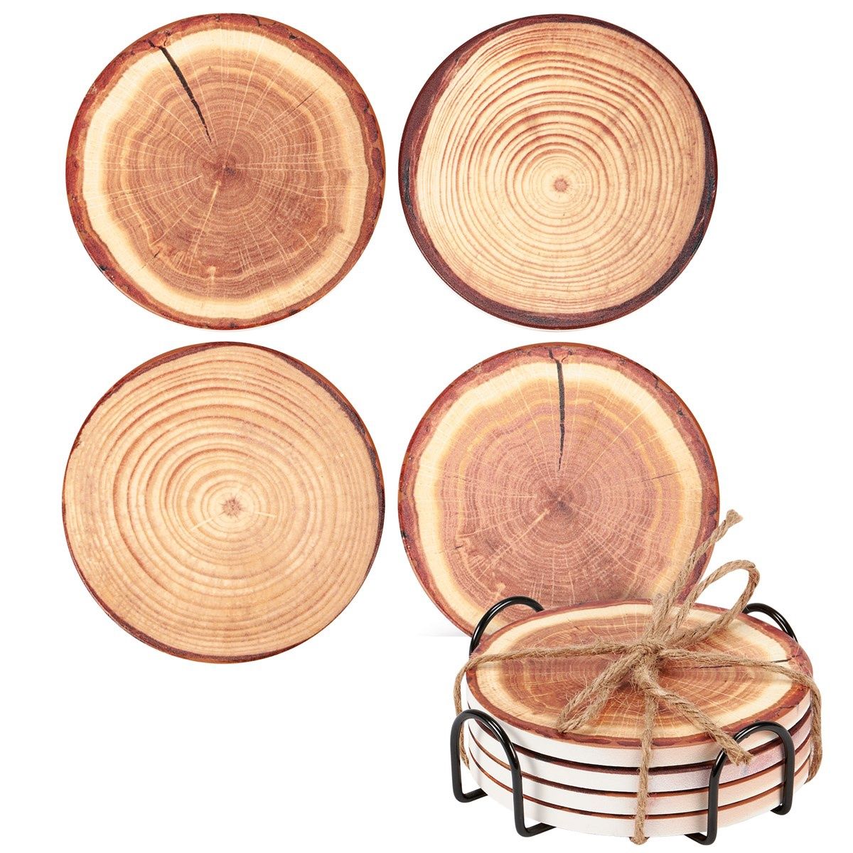 Coaster Set - Tree Slice