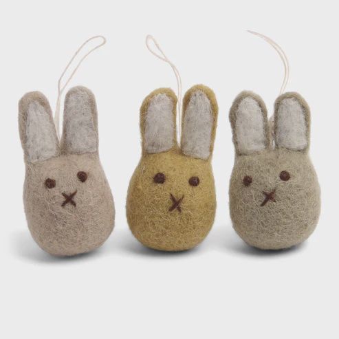 Felted Mini Bunny Earth Colors