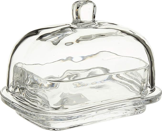 Vintage Butter Dish - Covered Glass