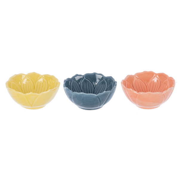 Trinket Dish Flower 3 assorted Colors
