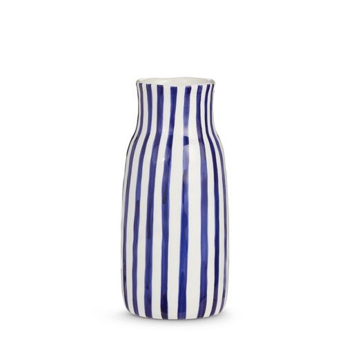 10.5&quot; Blue &amp; White Stripped Vase