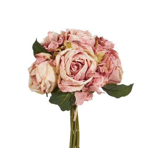 Artificial Antique Blush Rose Bundle