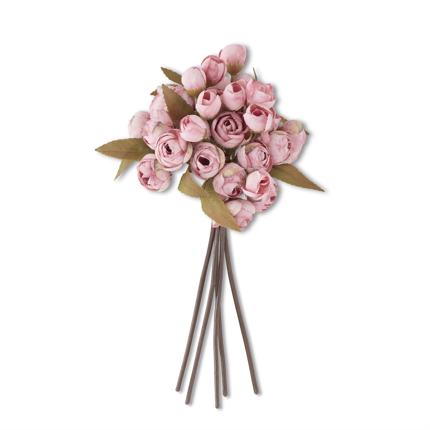 Artificial Pink mini Ranuculus Bud Bundle