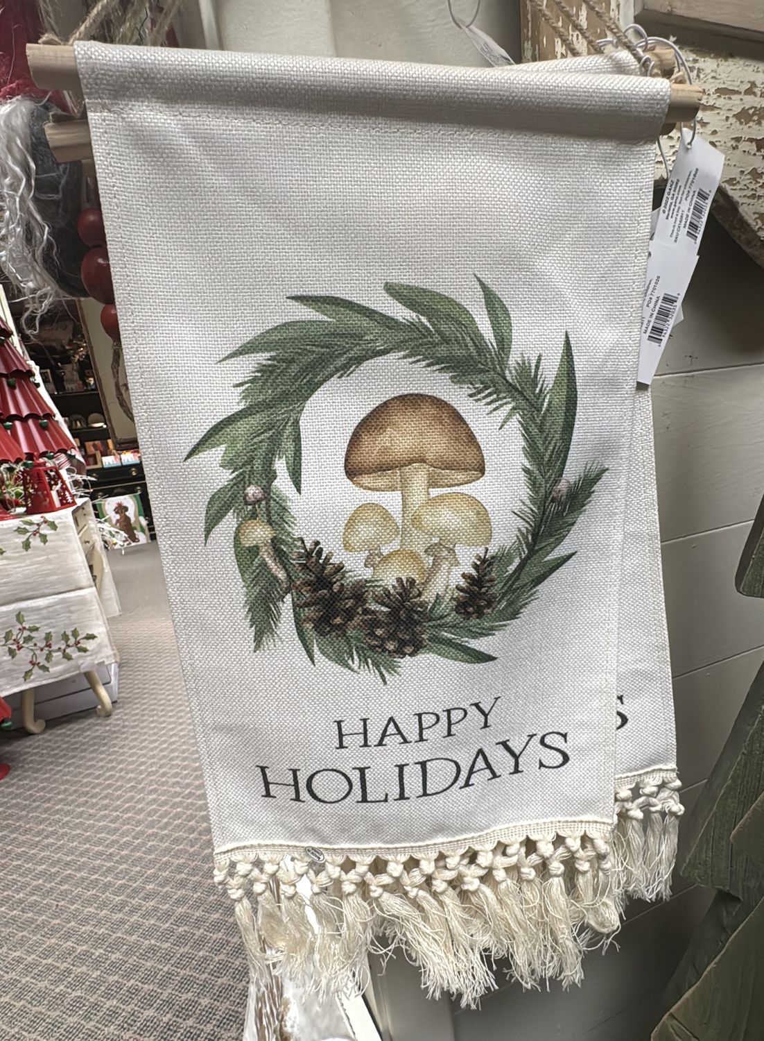 Banner  Mushroom Merry Christmas