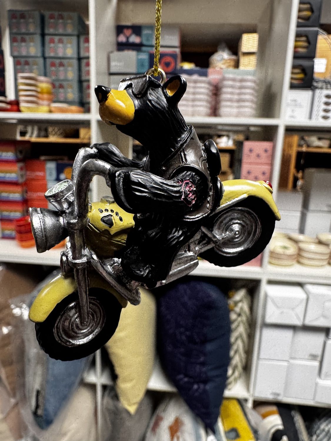 Bear on Motorcycle Ornament