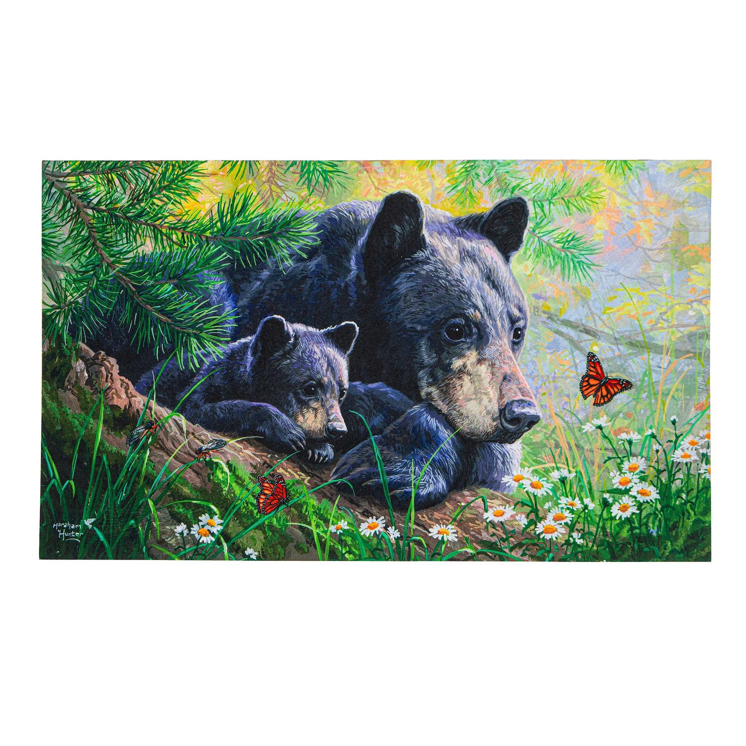 Mom and Baby Bear Door Mat